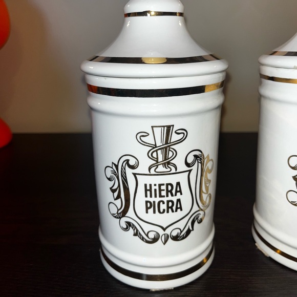 Vintage Owens Illinois Drug Store Apothecary Jar "Hiera Picra" Price Each - Picture 2 of 11